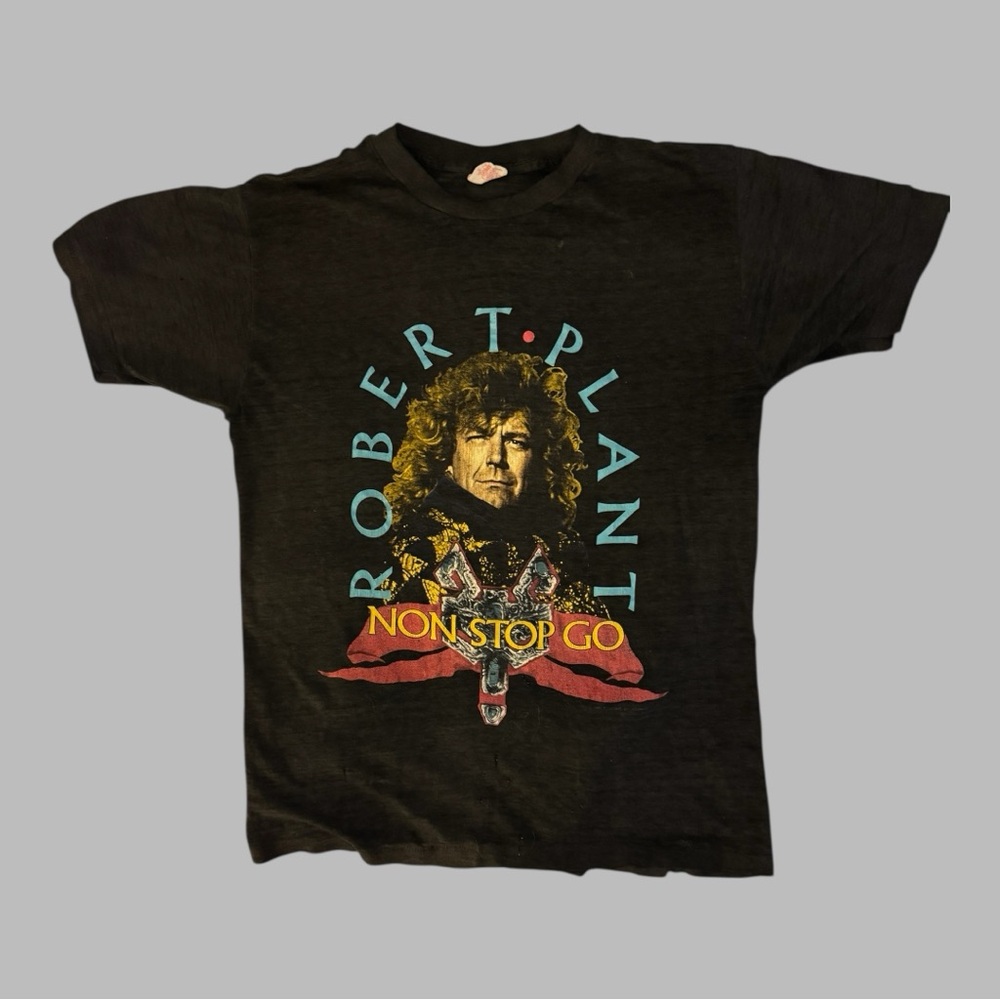 Vintage Robert Plant “Nonstop World Tour 1988” Original Black Graphic Tee 🍋
